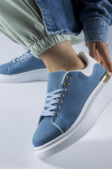 Sneakers con plateau Scuderlando blu navy