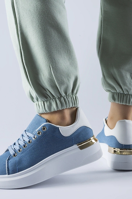 Sneakers con plateau Scuderlando blu...