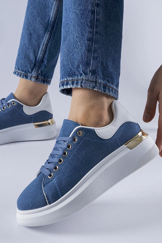 Sneakers con plateau Scuderlando blu