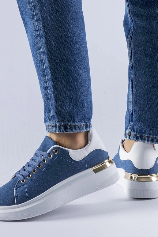 Sneakers con plateau Scuderlando blu