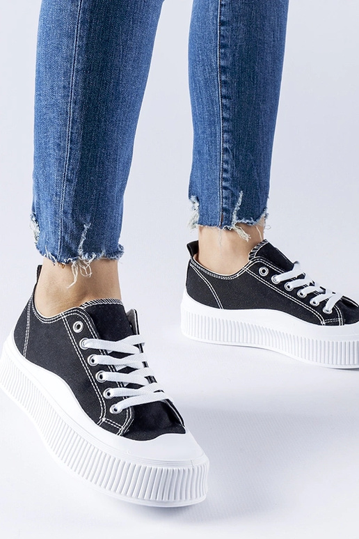 Sneakers con plateau Cesano nere