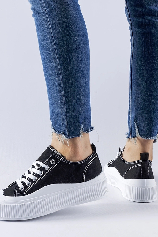 Sneakers con plateau Cesano nere