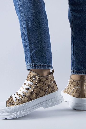 Sneakers marroni decorate con monogramma Terenzio 2