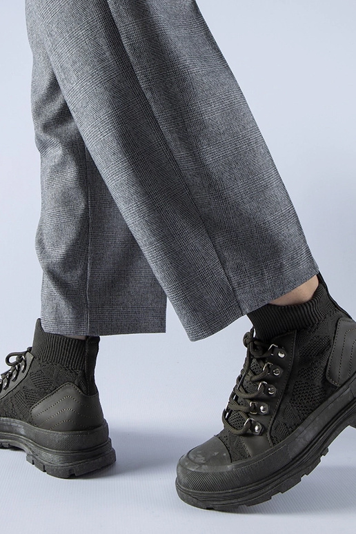 Sneakers alte in tessuto verde Casalma