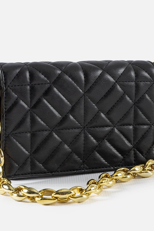 Borsa a tracolla Bergama trapuntata nera