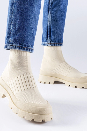 Sneakers beige Varden con tomaia elasticizzata