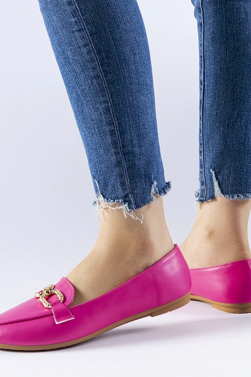 Mocassini con fibbia Sovera rosa