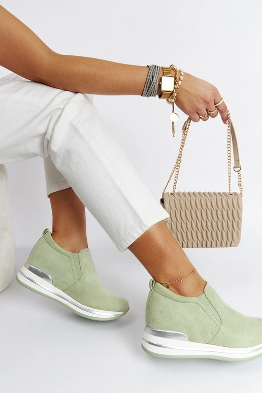 Sneakers verdi con zeppa Alquippa