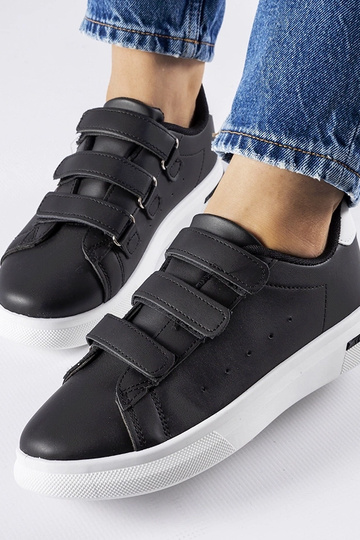 Sneakers nere in velcro Paré - suola bianca 2
