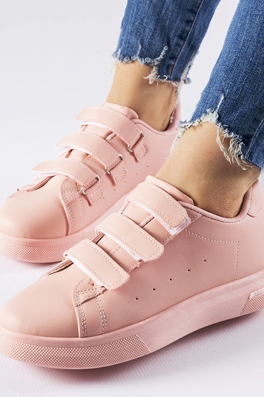 Sneakers in velcro rosa Paré