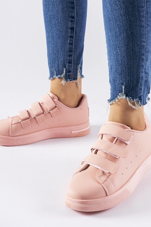Sneakers in velcro rosa Paré