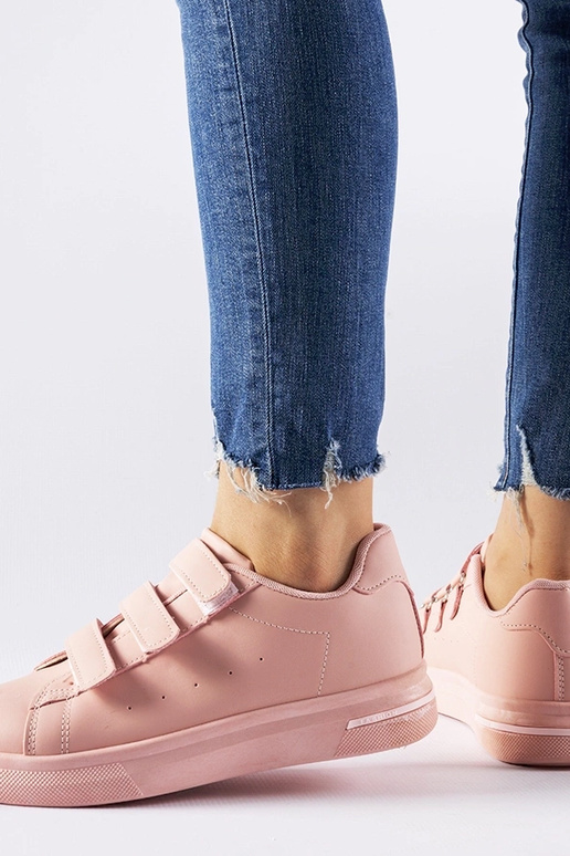 Sneakers in velcro rosa Paré