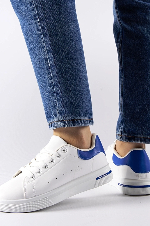 Sneakers Leland bianche e blu navy