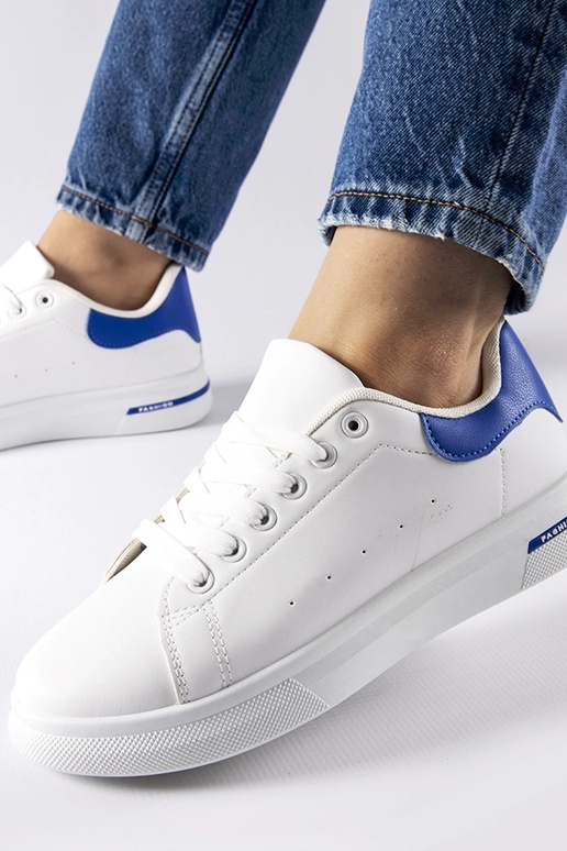 Sneakers Leland bianche e blu navy