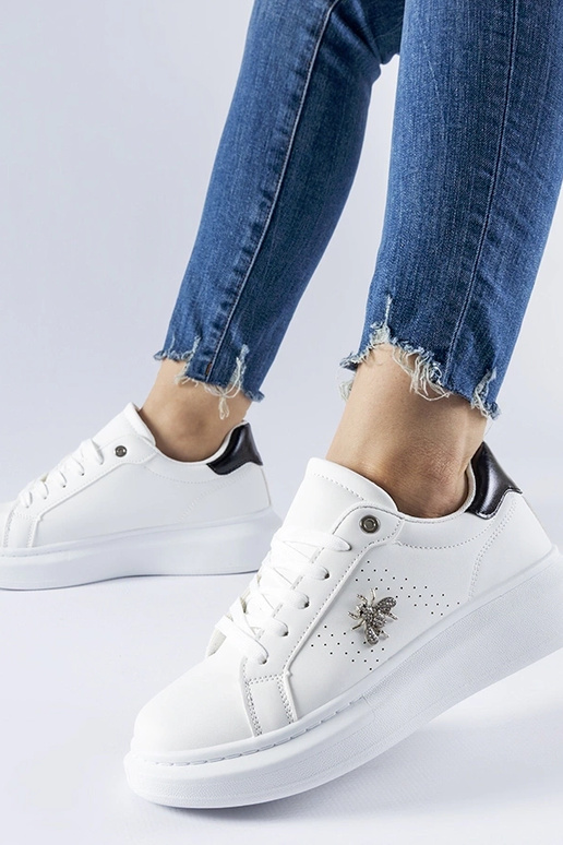Sneakers bianche con applicazione di...