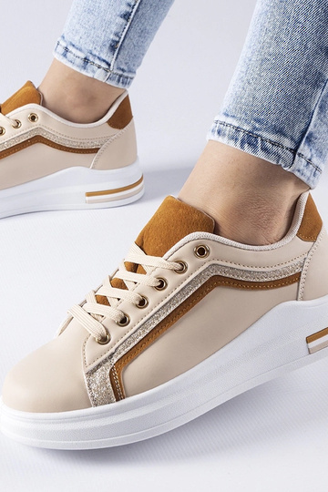 Sneakers con plateau Mayfield beige