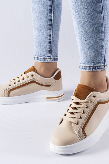 Sneakers con plateau Mayfield beige 2