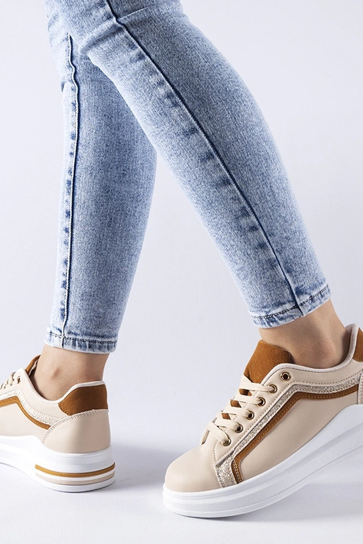 Sneakers con plateau Mayfield beige