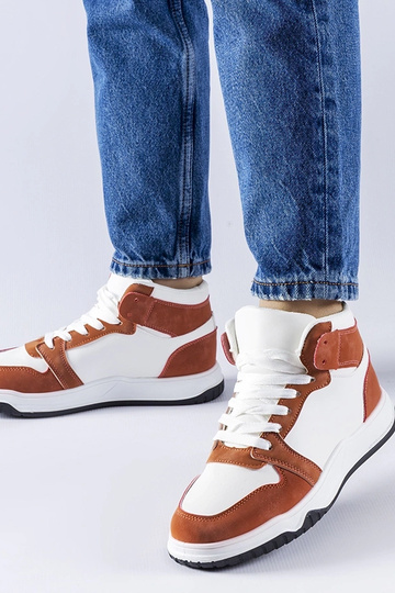 Sneakers bianchi e marroni alla caviglia Elizabeth