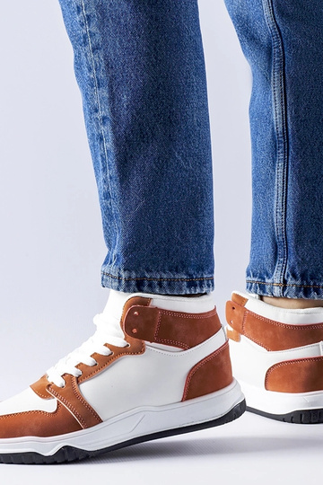 Sneakers bianchi e marroni alla caviglia Elizabeth 2