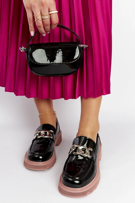 Mocassini in pelle nera GOE LL2N4039