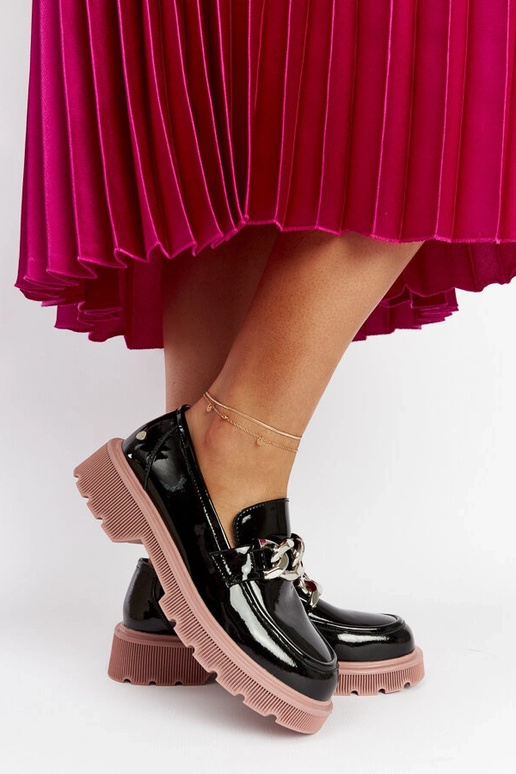 Mocassini in pelle nera GOE LL2N4039