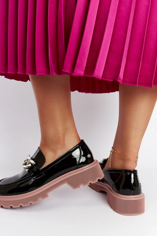 Mocassini in pelle nera GOE LL2N4039