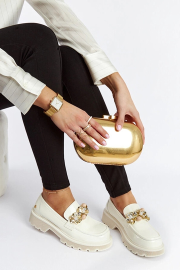 Mocassini in pelle beige... 2