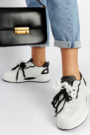 Sneakers bianco e nero Galdino 2