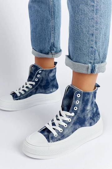 Sneakers con plateau blu navy Vicente 2