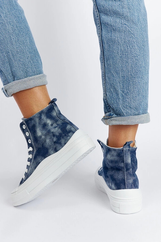 Sneakers con plateau blu navy Vicente