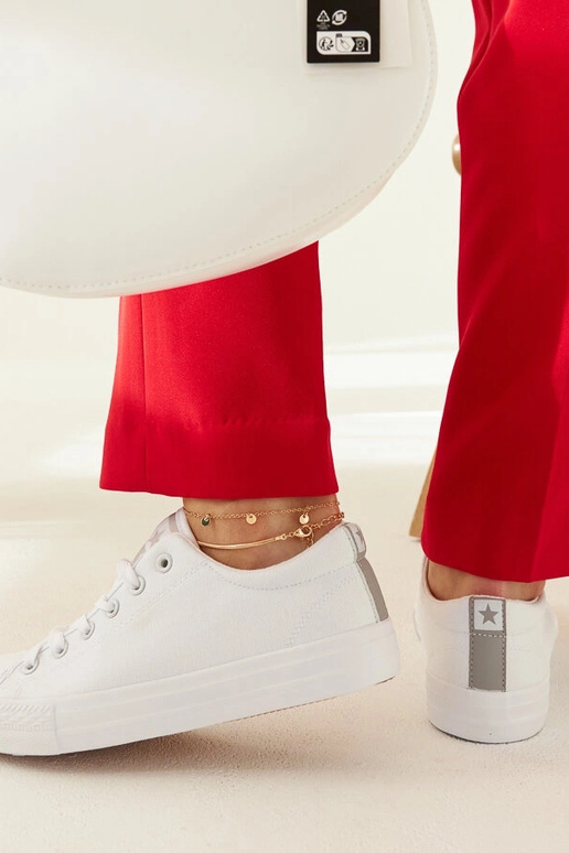 Sneakers Rocky in tessuto bianco
