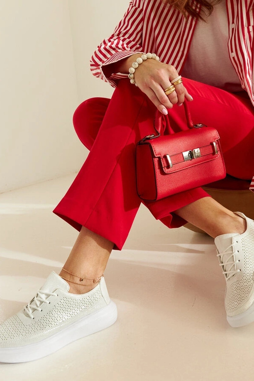 Sneakers da donna argento con...