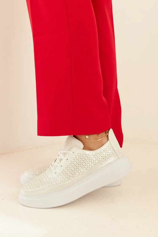 Sneakers da donna argento con...