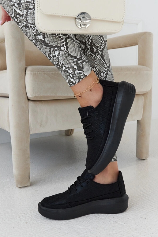 Sneakers nere da donna con plateau,...