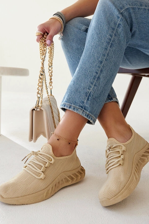 Sneakers in tessuto beige Weekley