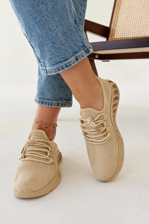 Sneakers in tessuto beige Weekley
