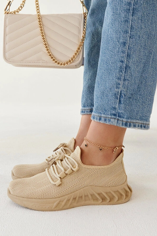Sneakers in tessuto beige Weekley