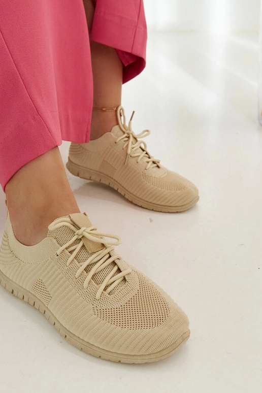 Sneakers in tessuto beige Erminio