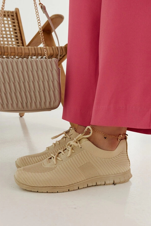 Sneakers in tessuto beige Erminio