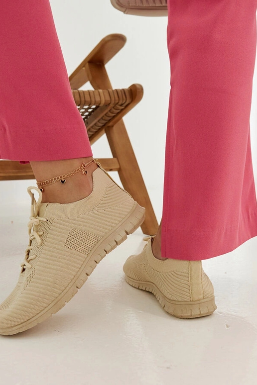 Sneakers in tessuto beige Erminio