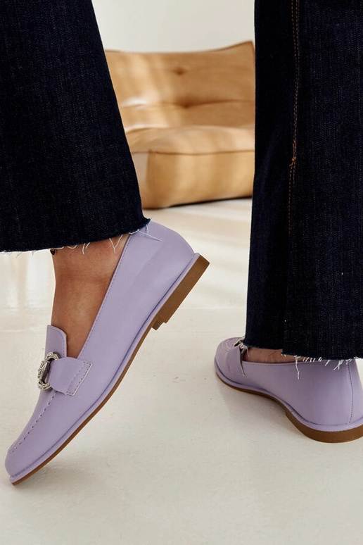 Mocassini Marija viola con zirconi