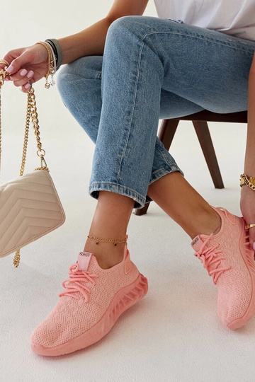 Sneakers in tessuto Mira rosa