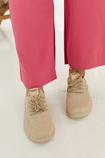 Sneakers in tessuto beige Mira 2