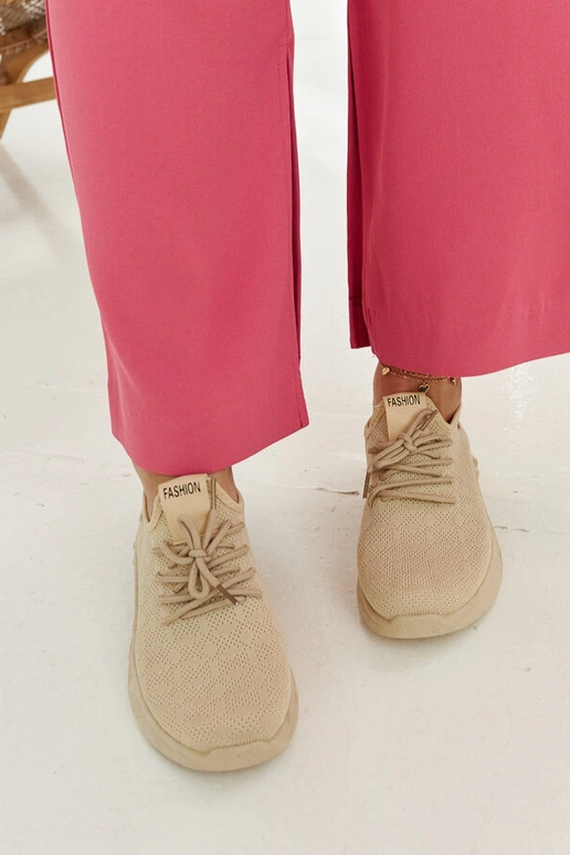 Sneakers in tessuto beige Mira