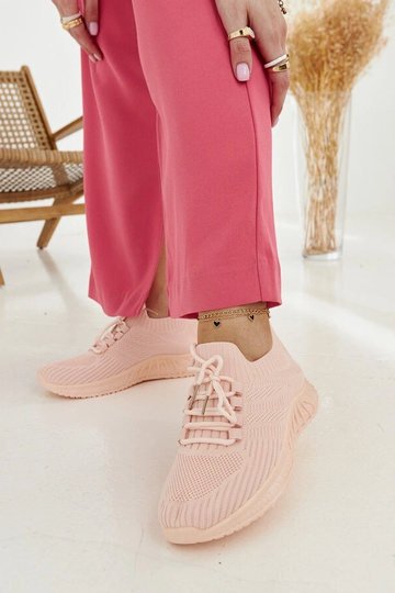 Sneakers in tessuto rosa...