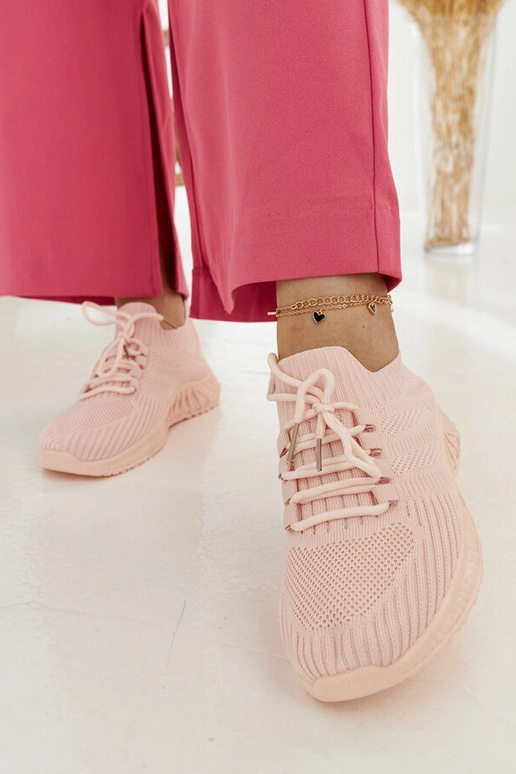 Sneakers in tessuto rosa Ornella
