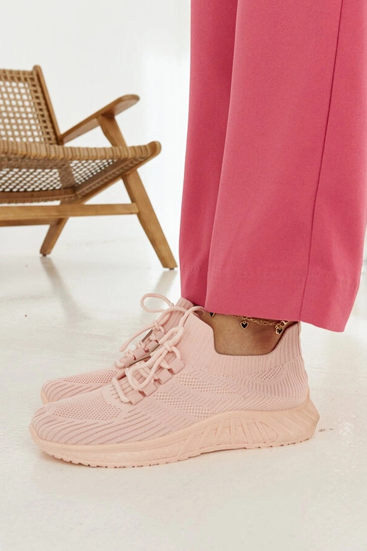 Sneakers in tessuto rosa Ornella