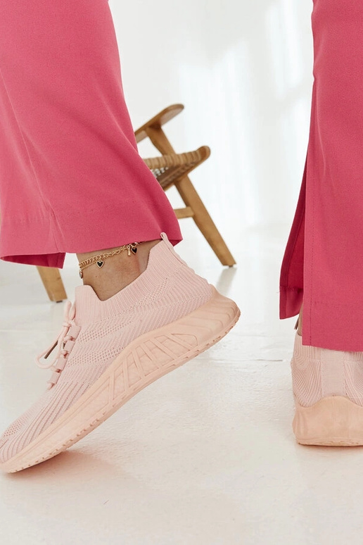 Sneakers in tessuto rosa Ornella