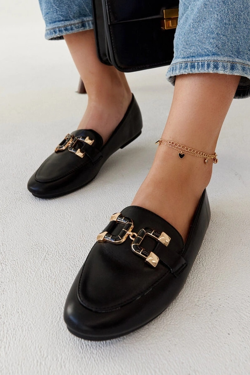 Mocassini con fibbia Comerio neri